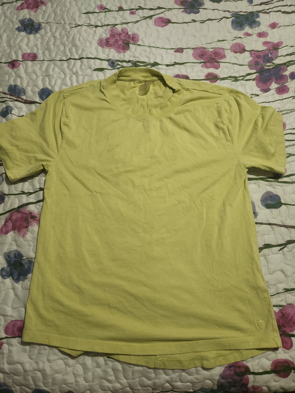 Calia Short-Sleeve Crew Tee in Pale Yellow
